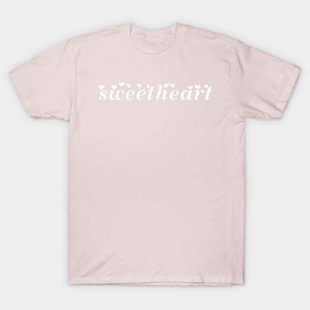 White Sweetheart T-Shirt by bandsnthings